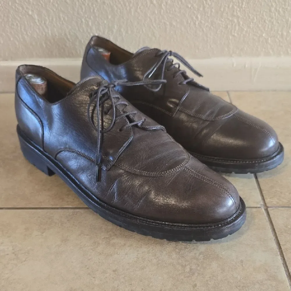 Andrea Santoni 9 D Dark Brown Leather Oxfords